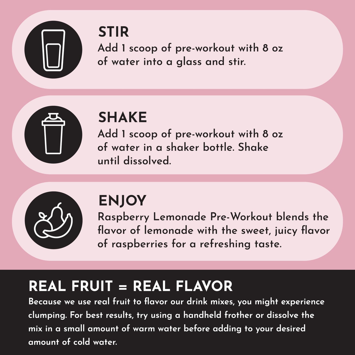 JUST INGREDIENTS Pre-Workout Raspberry Lemonade - Natural, Gluten-Free, No Artificial Sweeteners - 30 Servings, 150mg Caffeine