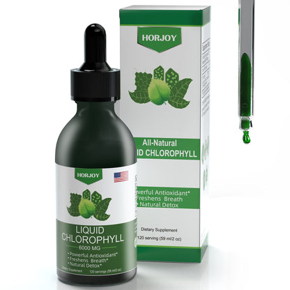 Chlorophyll Liquid Drops - 100% Natural Energy Booster and Immune Support - Internal