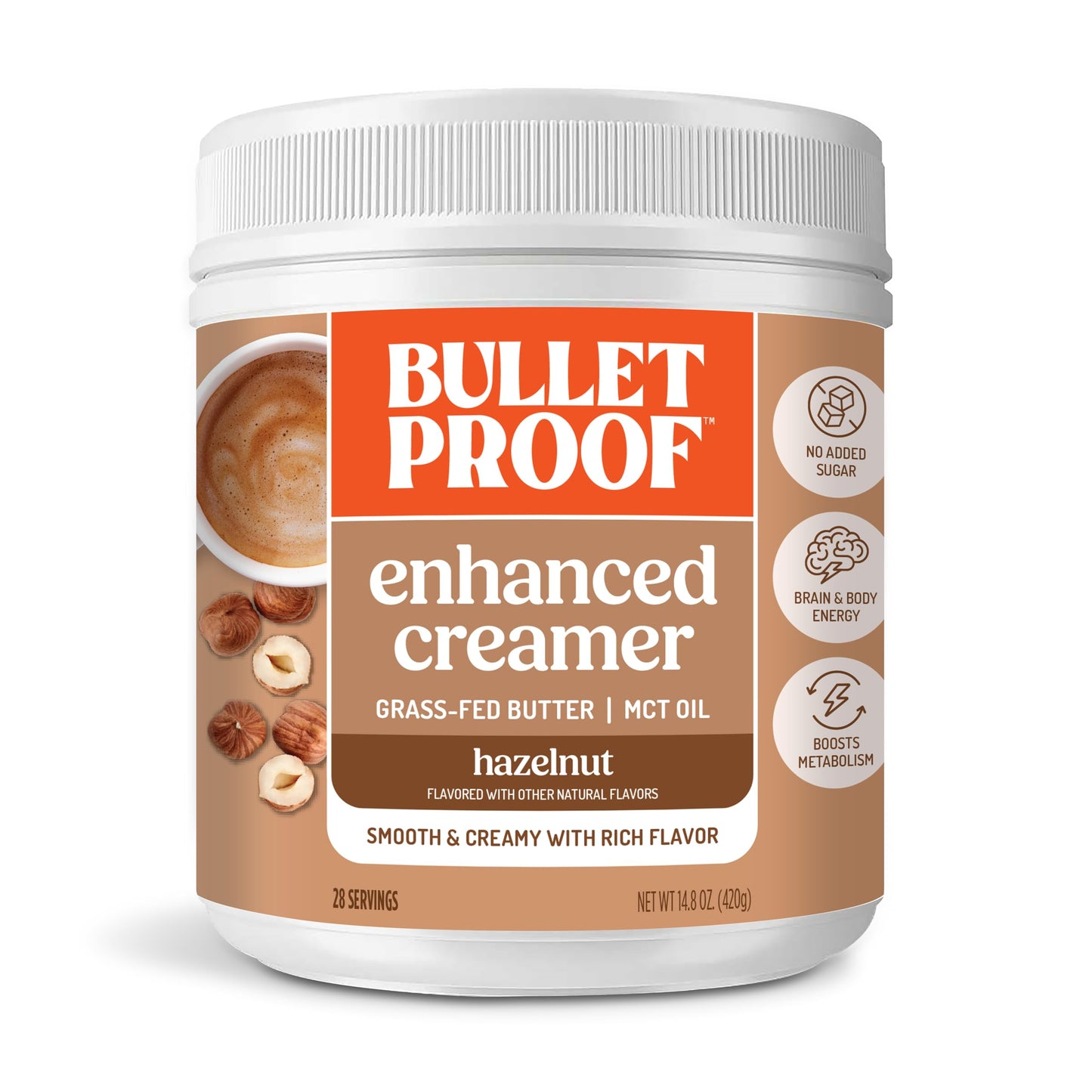 Bulletproof Original Creamer, 14.8 Ounces, Keto Coffee Creamer with MCT Oil and Grass-Fed Butter, Supports Brain Function