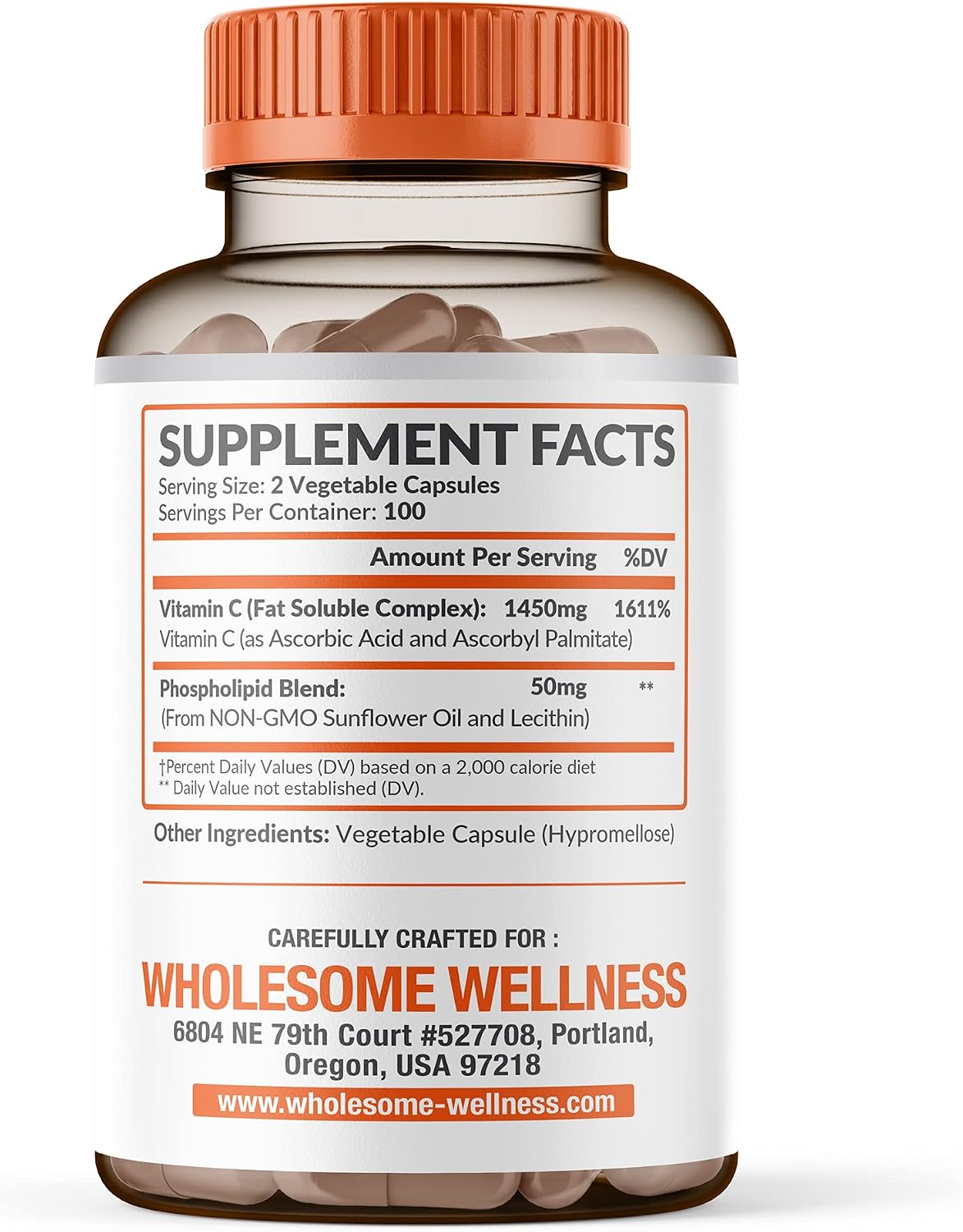 Wholesome Wellness Digestive Enzymes 1000MG Plus Prebiotics & Probiotics + Liposomal Vitamin C Capsules (200 Pills 1500mg Buffered) Bundle