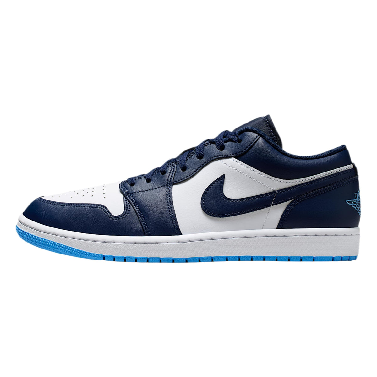 Air Jordan 1 Low Men's Shoes (Midnight Navy/White/University Blue) Size 10