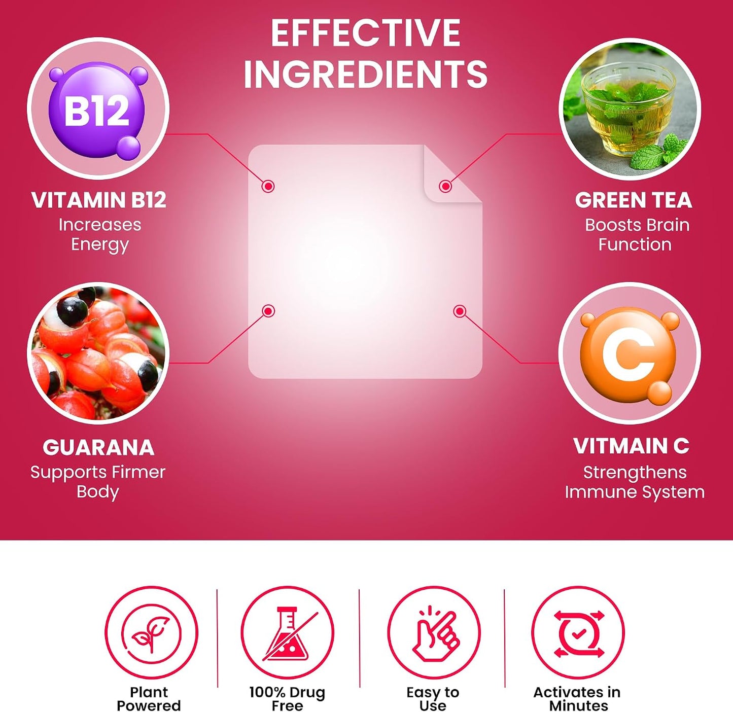 B12 Patches (Pack of 36) - 100% Natural Vitamin Patches for Women, Energy, Focus & Body Support, Self-Adhesive Transparent Patches - Enhanced Formula | Energy, Focus & Body Support, Self-Adhesive Transparent Patches, Enhanced Formula, (Pack of 36)