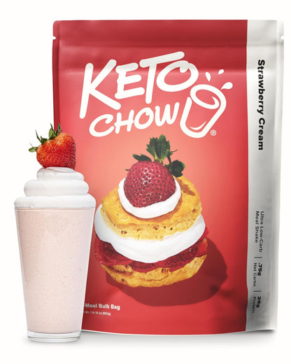 Keto Chow Chocolate Meal Replacement Shake Powder, 21 Meals