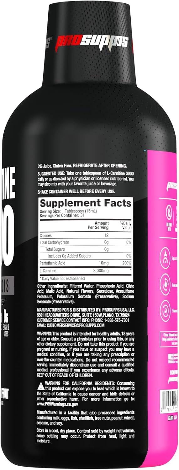 PROSUPPS L-Carnitine 3000 Stimulant Free Liquid Shots (31 Servings, Dragon Fruit) and Mr. Hyde Signature Series Pre-Workout Energy Powdered Drink (30 Servings, Pixie Dust) Bundle