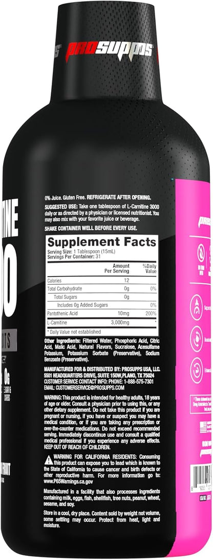 PROSUPPS L-Carnitine 3000 Stimulant Free Liquid Shots (31 Servings, Dragon Fruit) and Mr. Hyde Signature Series Pre-Workout Energy Powdered Drink (30 Servings, Pixie Dust) Bundle