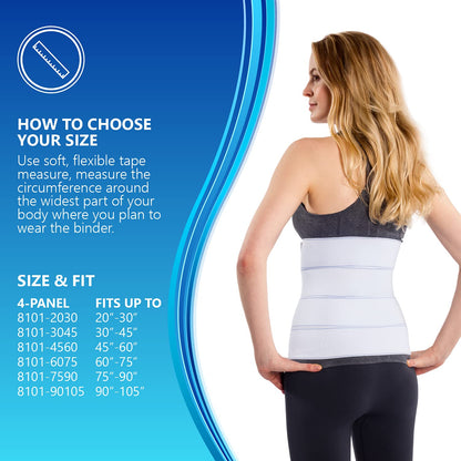 NYOrtho Abdominal Binder Lower Waist Support Belt - Compression Wrap for Men and Women