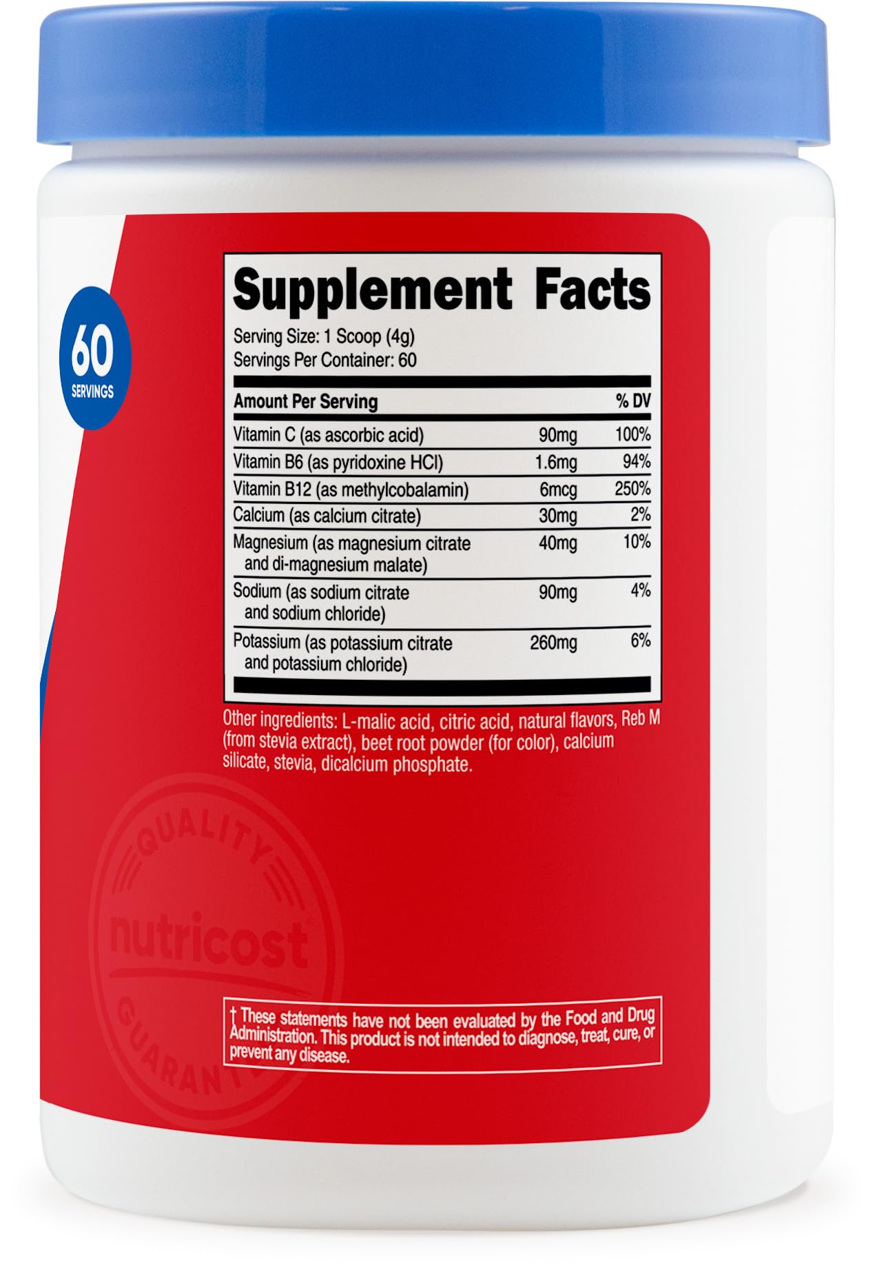 Nutricost Electrolyte Complex Powder (120 Servings, Fruit Punch) | Hydration Supplement Drink Mix with Vitamins and Minerals