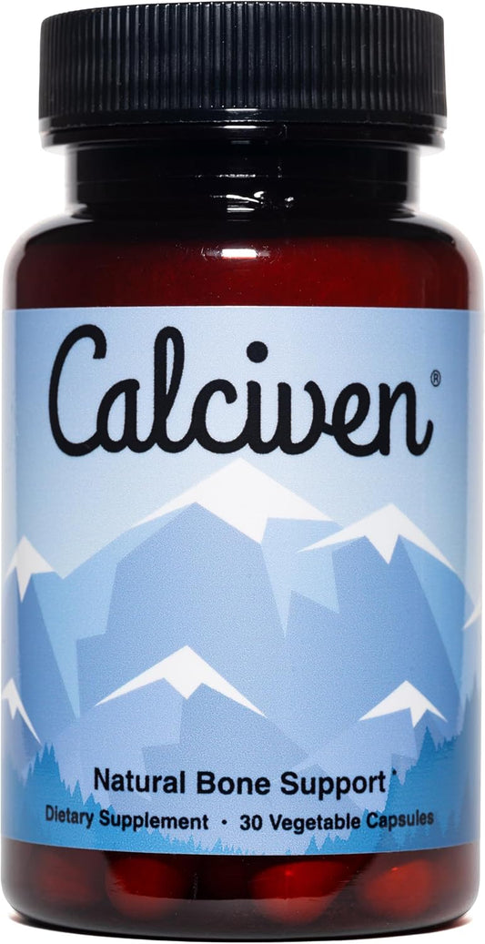 Calciven Natural Bone Support Supplement, Vegetarian, Gluten-Free | Complete Mineral Matrix with Calcium, Magnesium, and Absorption Factors to Promote Bone Density and Strength, 30-Day Supply
