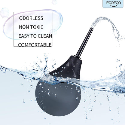 Enema Bulb 7.6oz Douche Enema Kit Includes 4 Nozzles for Women & Men Black with Storage Bag