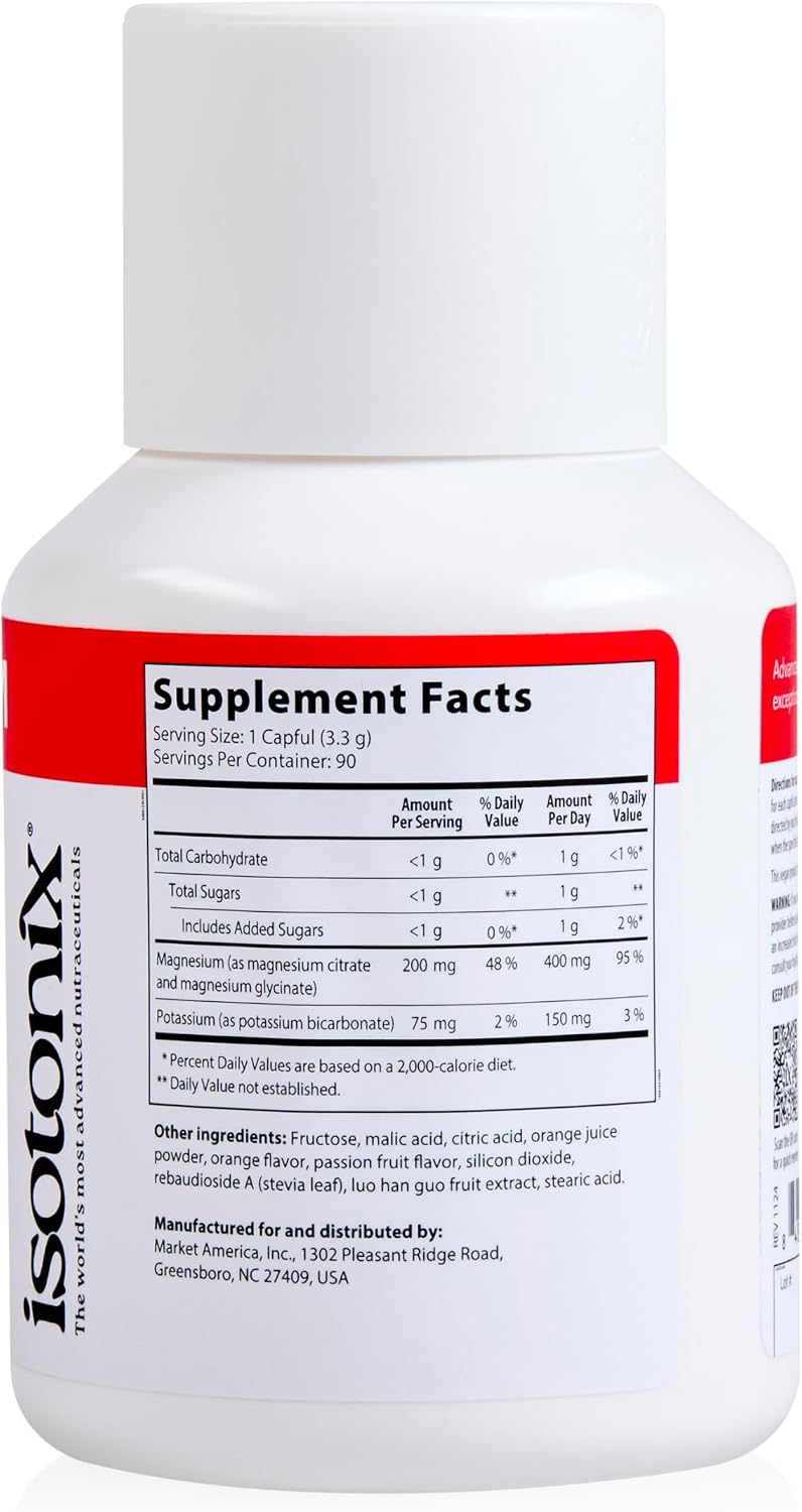 Isotonix Magnesium Powder - Magnesium for Sleep, Muscle & Heart Support, Vegan Isotonic Drink Mix, 90 Servings