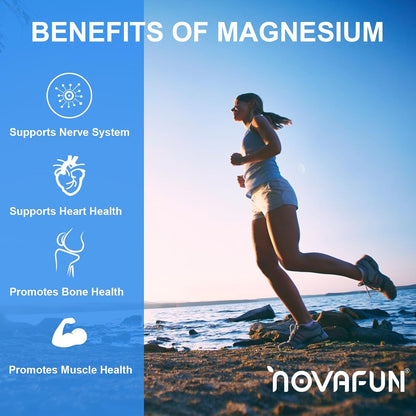 Magnesium B6 Supplement, 420mg Magnesium Complex, Citrate, Glycinate, Malate, Taurate, Oxide, Heart, Bone Support, Vegan,120 Capsules