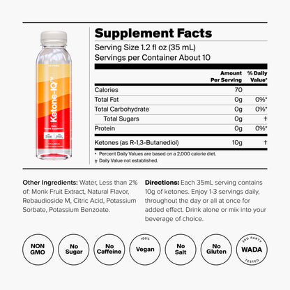 H.V.M.N. Ketone IQ - Get Your Fuel from Ketones. No Sugar, No Salt, No Caffeine. 30 Servings