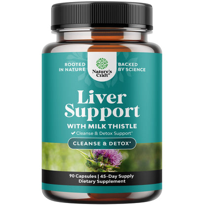 Liver Cleanse Detox & Repair - Milk Thistle Supplement for Digestion & Immunity Support - Ginger Root, Choline & Dandelion Root - Herbal Liver Support with Silymarin, Beetroot & Artichoke - 70 Count