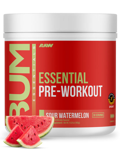 RAW Nutrition - Essential Pre - Chris Bumstead Pre Workout Formula, Sports Nutrition Pre-Workout Powders | Men & Womens Drink, Energy Powder for Working Out (Blue Raspberry)