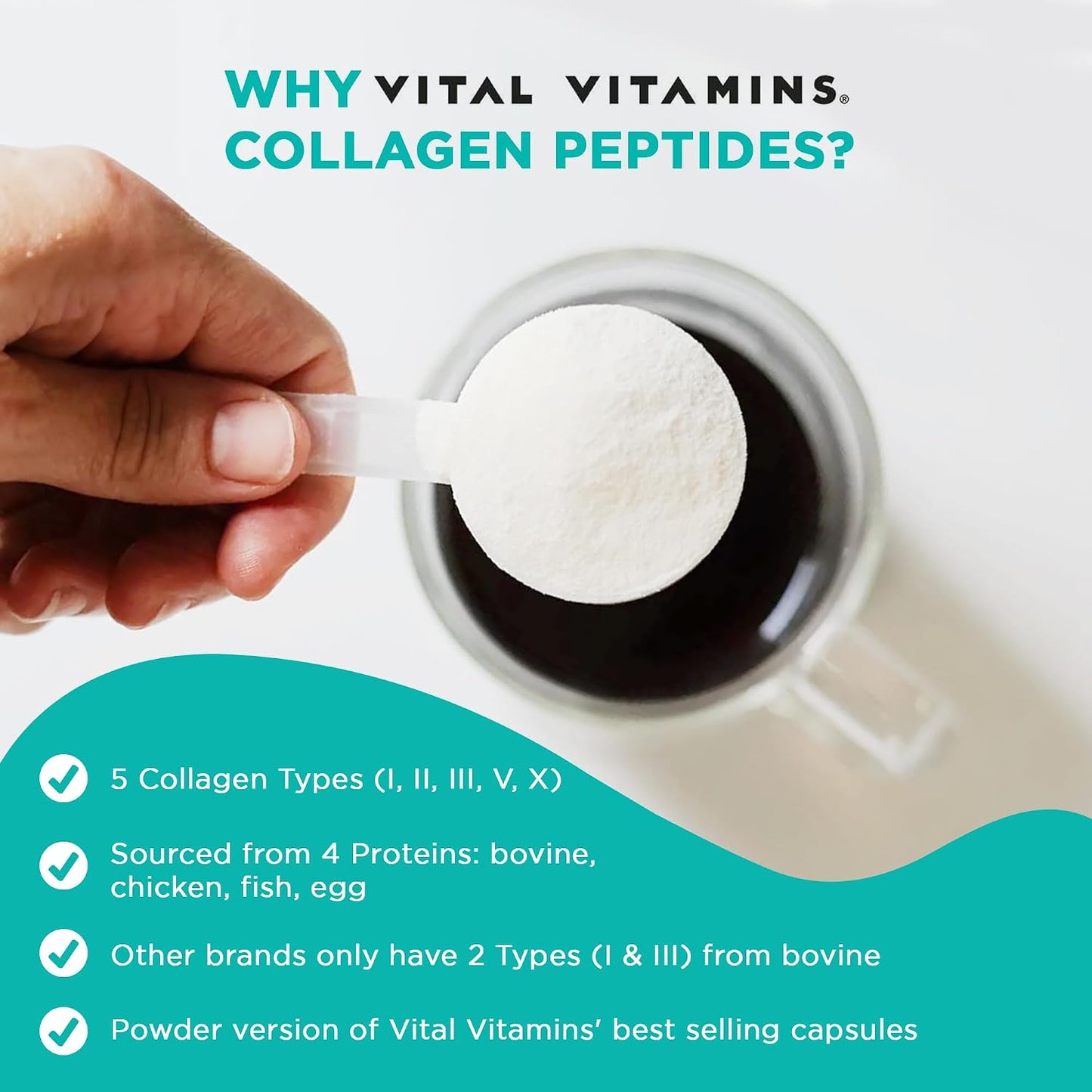 Vital Vitamins Multi Collagen Peptides Powder + Colostrum Capsules with Vitamin C, Zinc