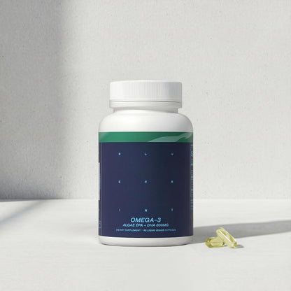 Blueprint Bryan Johnson Omega-3 - Vegan Algae Omega 3 Supplement with EPA/DHA - 800mg Plant-Based for Brain, Heart & Joint Support - High Absorption Triglyceride Form - 1:1 EPA/DHA