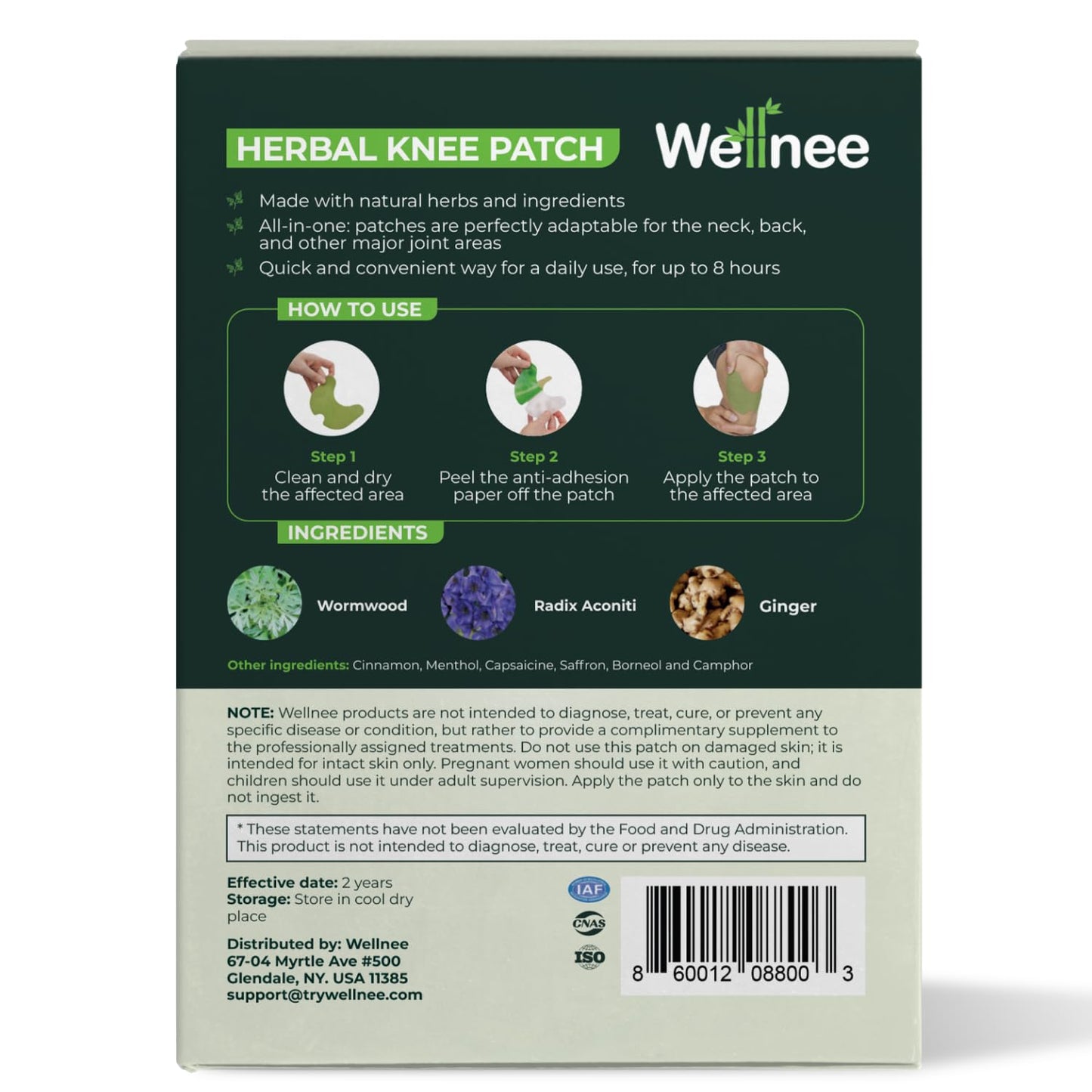 Wellnee Knee & Joint Wellness Bundle – Herbal Patches (10 pcs) & Support Capsules (90 servings)