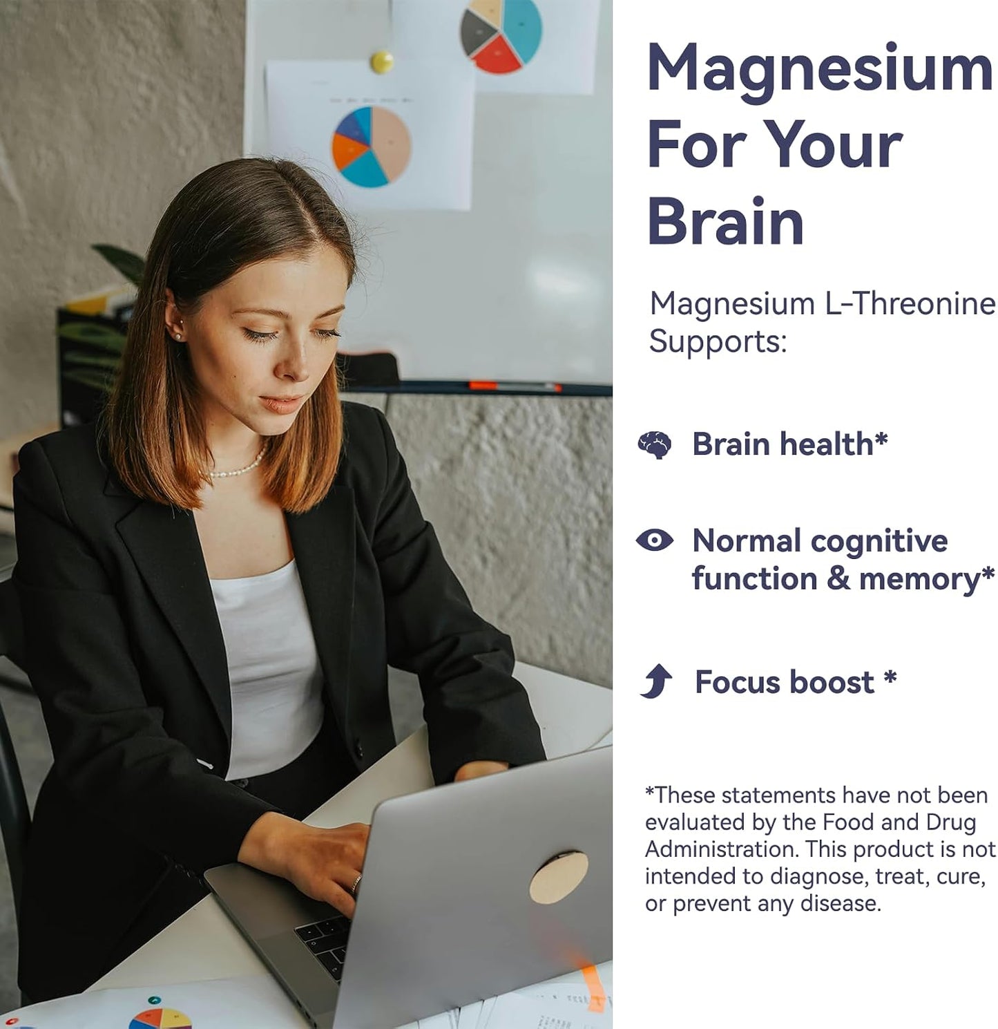 Magnesium L-Threonine, High Absorption Magnesium Supplement,90 Capsules | 1900mg Magnesium Threonine,Gluten Free,Vegan Capsules, 30 Day Supply