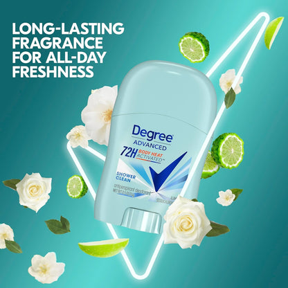 Degree Advanced Travel Deodorant Bulk Variety 24-Pack, 0.5 Oz Ea | 72H Body Heat Activated Mini Antiperspirant Deodorant Bundle | 12 Cool Rush for Men + 12 Shower Clean for Women