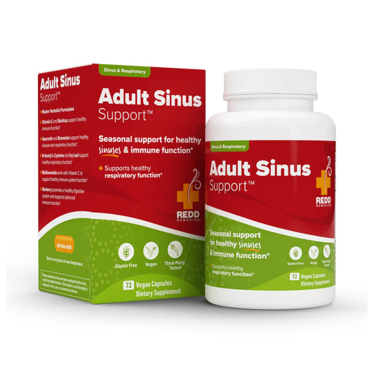 Redd Remedies, Adult Sinus Support, Respiratory and Immune Health Formula, 72 Vegan Capsules