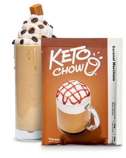 Keto Chow Chocolate Peanut Butter Meal Replacement Shake Powder, 1 Meal