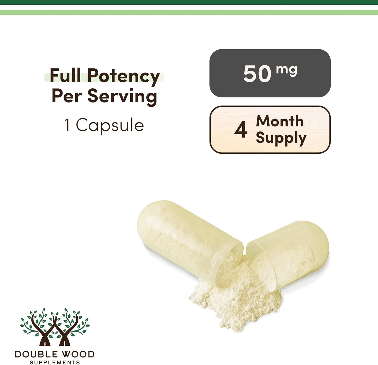 Apigenin Supplement - 50mg per Capsule, 120 Count (Powerful Bioflavonoid Found in Chamomile Tea for Relaxation, Sleep, and Mood) Senolytic Flavonols for Aging (Gluten Free) by Double Wood