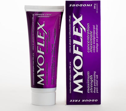 Myoflex Pain Relief Rub | Odourless | Provides Deep Penetrating Relief of Muscle Soreness & Joint Pain | Menthol Free | Stain Free | Non-Greasy | Great for Ages 2+ | 100 Grams (Maximum Strength)