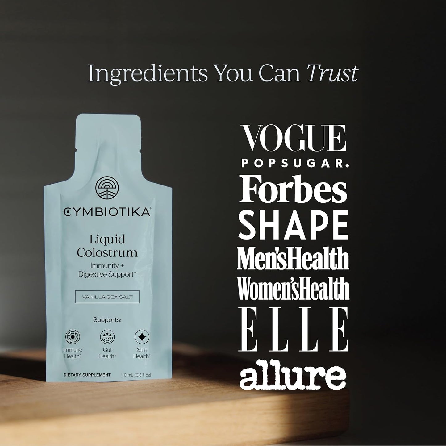 CYMBIOTIKA Liquid Colostrum, Grass-Fed 1.5g for Gut, Immune & Skin