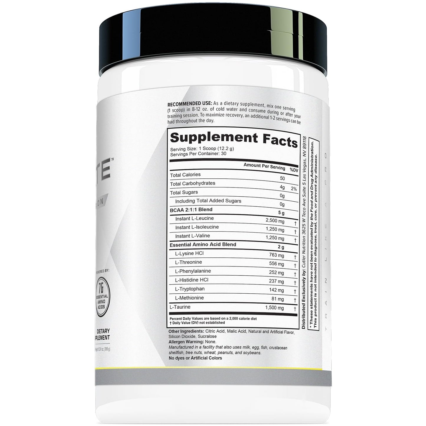 Cutler Nutrition Generate Sour Rainbow Candy BCAA EAA Powder, 30 Servings | 12.95 oz | 5g BCAAs and 2g EAAs per serving for post-workout recovery, hydration, lean muscle support and protein synthesis
