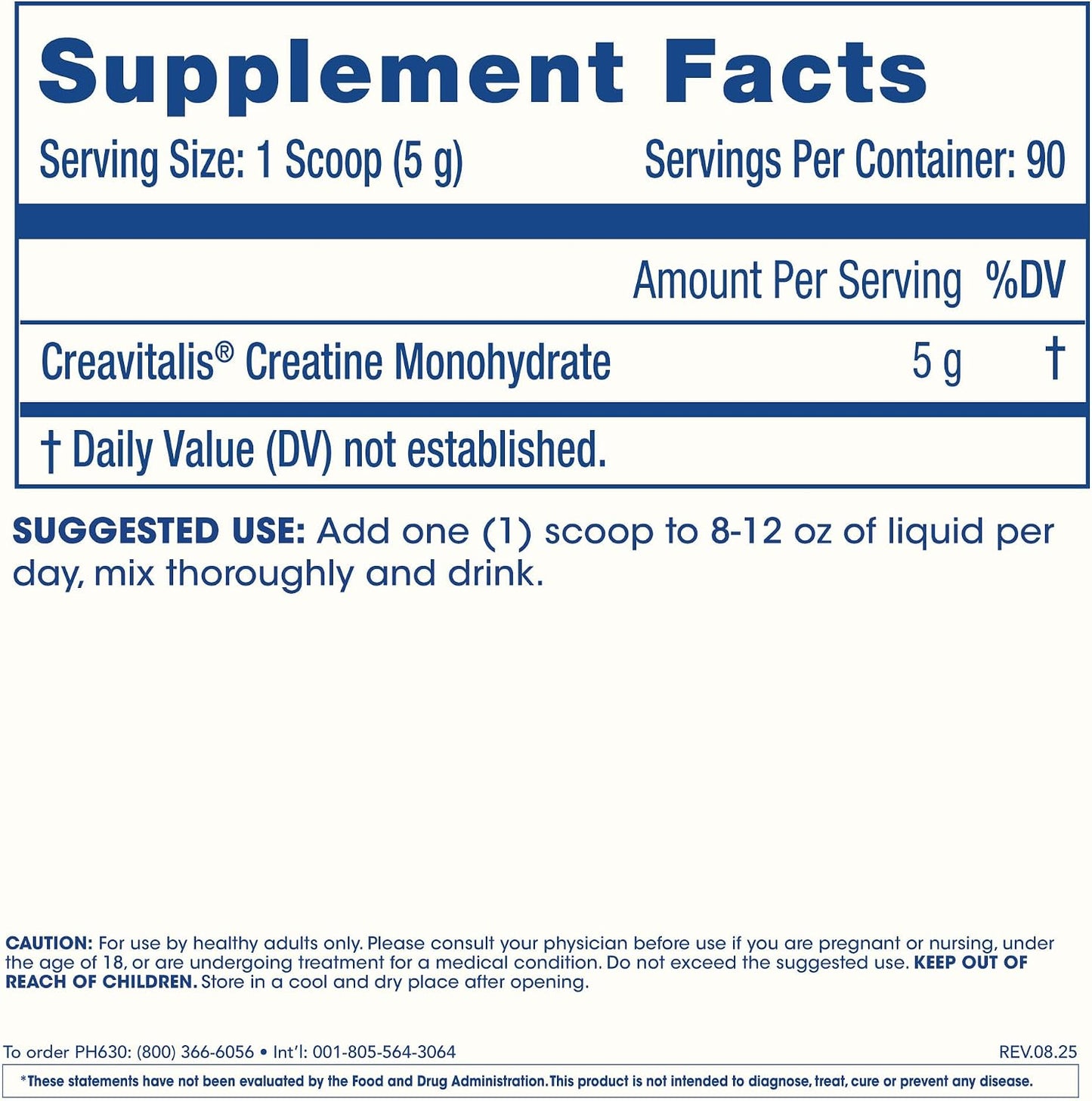 ProHealth Longevity Micronized Creatine. Pharmaceutical Grade Creatine Monohydrate is Easier on Kidneys. Supports Brain Function and Muscle Growth as You Age. 5 g/Serving, 90 Servings, 3 Month Supply