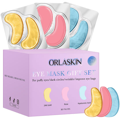 ORLASKIN Under Eye Patches for Puffy Eyes and Dark Circles,24k Gold Eye Masks,Eye Gel 