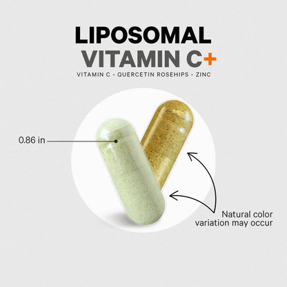 Codeage Liposomal Vitamin C 1500mg with Zinc, Elderberry, Citrus Bioflavonoids Grapefruit, Lemon, Orange Powder, Quercetin & Rose Hips Fruit – Vegan Supplement - Non-GMO, Vegan Pills, 180 Capsules
