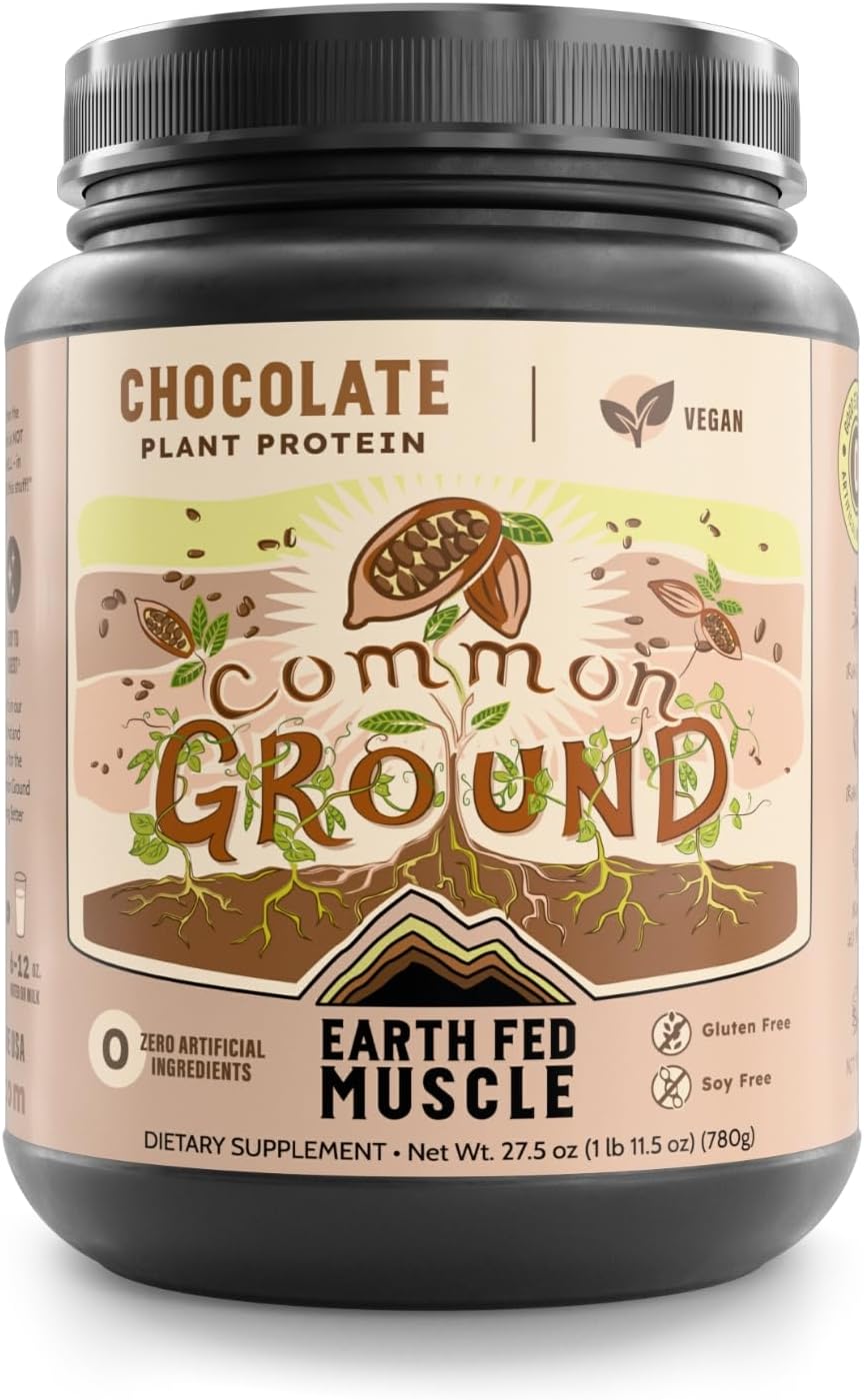 Earth Fed Muscle Organic Plant Protein Powder, Chocolate, 1.74 lb