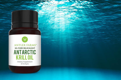 Antler Farms Wild Caught Antarctic Krill Oil - 60 Softgels | 100% Pure Antarctic Krill Oil from Cold, Pristine Waters, Clean, Omega-3 EPA + DHA Supplement w/Astaxanthin, Rapid Absorption