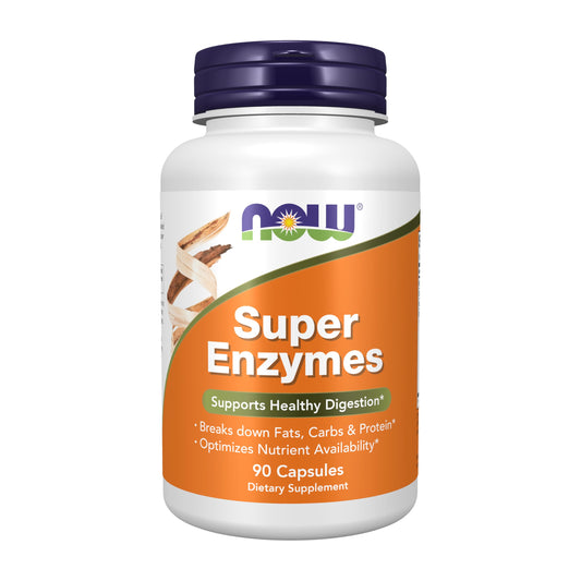 NOW Supplements, Super Enzymes, Formulated with Bromelain, Ox Bile, Pancreatin and Papain, Super Enzymes,90 Capsules