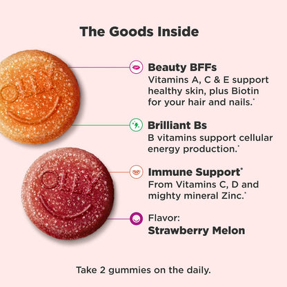OLLY Teen Girl Multi Gummy, Healthy Skin and Immune Support*- 70 Count