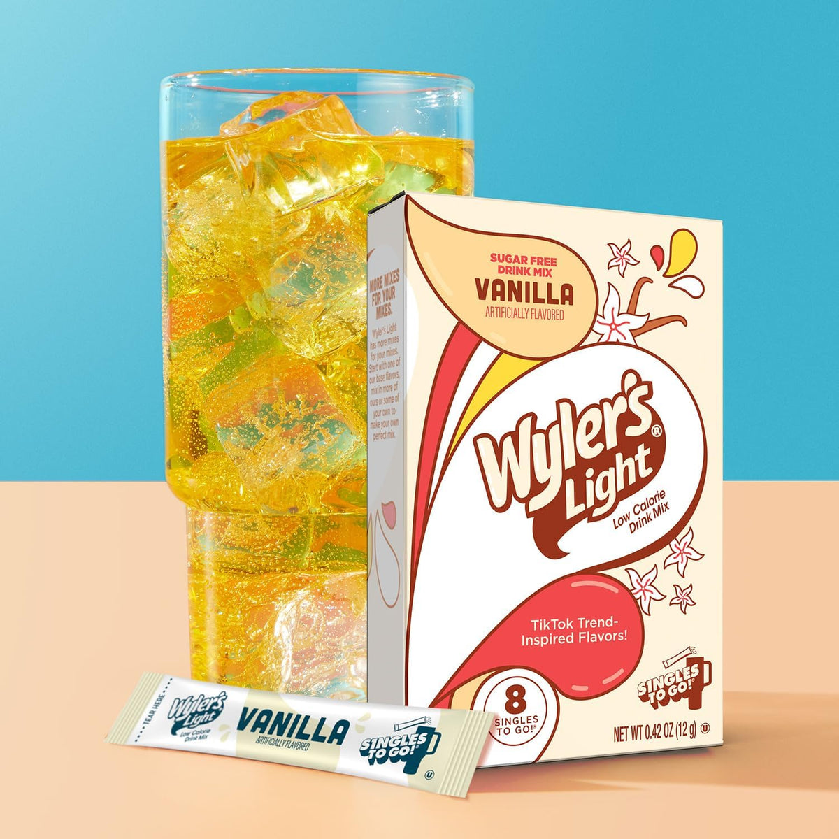 Wyler's Light Vanilla Singles To Go Drink Mix - 8 Count, Pack of 3