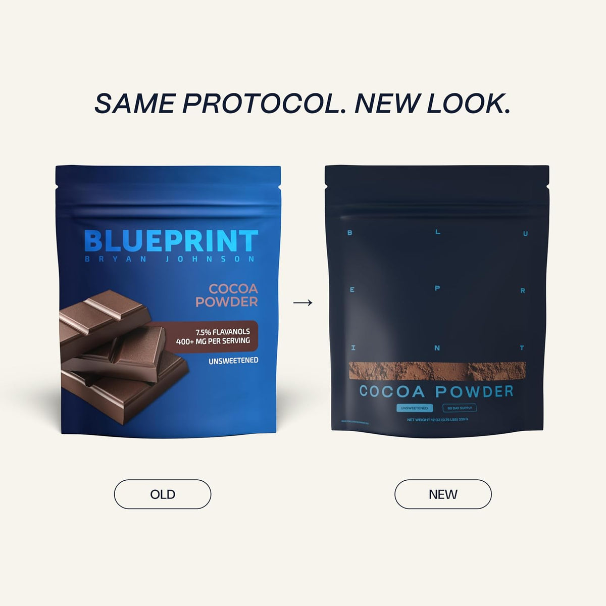 Blueprint Bryan Johnson Non Dairy Cocoa Powder – Elite Level Flavanols – 100% Pure Cocoa – Low Fat Unsweetened Cocoa – Undutched – Keto Friendly – Great for Baking, Cooking & Smoothies – 12oz Bag