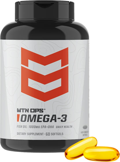 MTN OPS Omega-3 Fish Oil Softgels for Heart & Brain Health