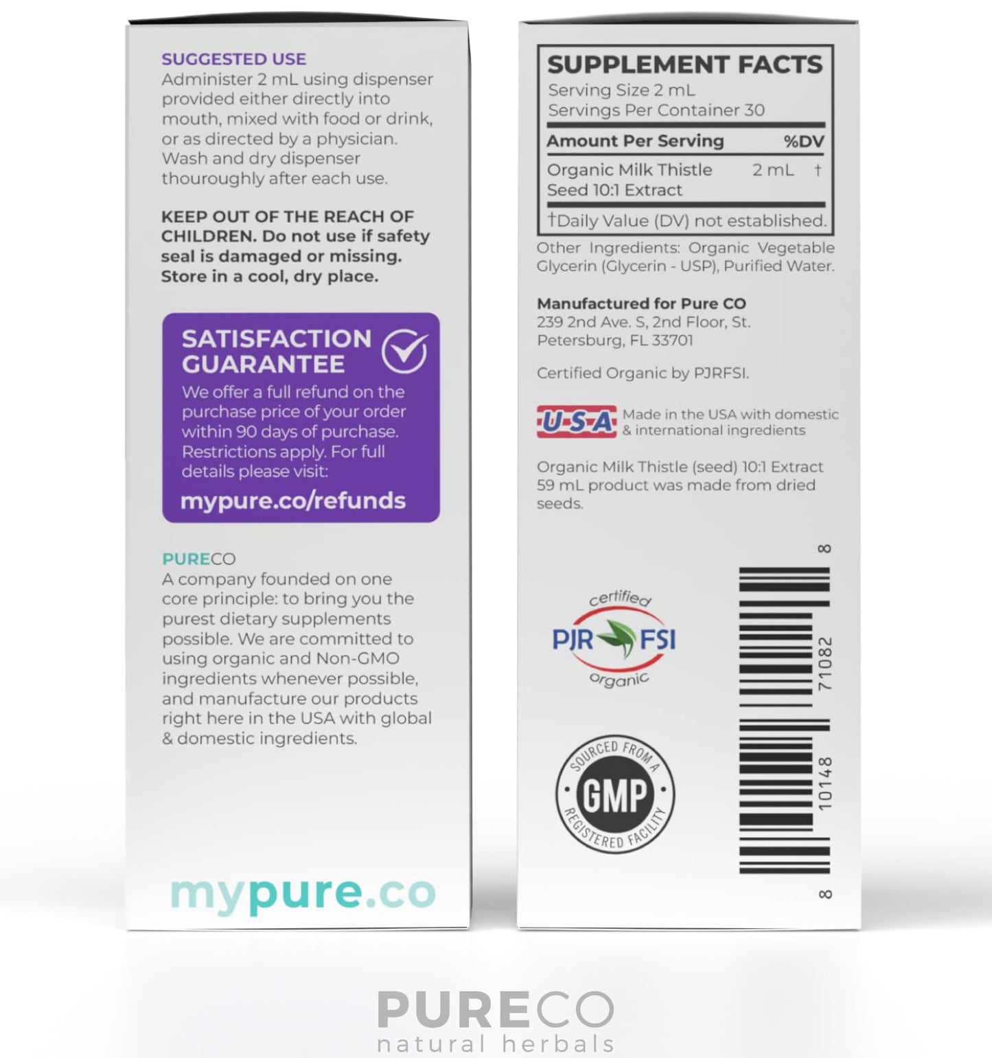 USDA Organic Milk Thistle Capsules - 80% Silymarin Supplement for Liver Support- Super Concentrated 300mg of 30:1 Milk Thistle Extract Equivalent to 9,000mg - Milk Thistle Liver Detox 60 Day Supply