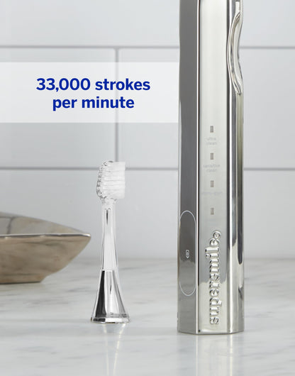 Supersmile Zina45 Deluxe Sonic Pulse Toothbrush, Rose Gold, Rechargeable