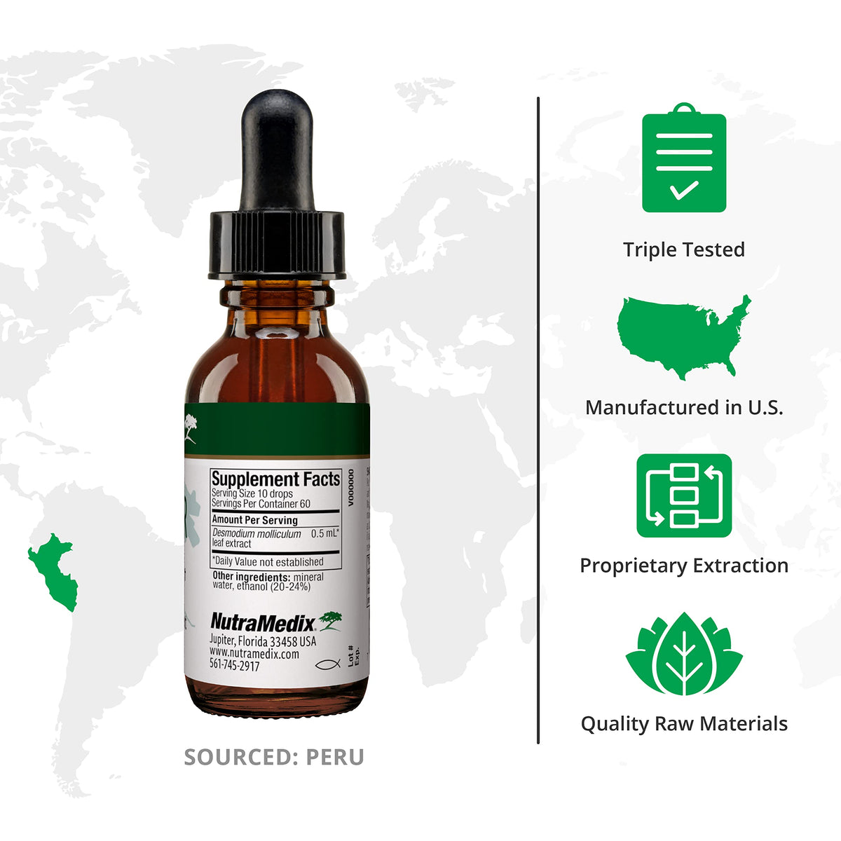 NutraMedix Burbur Detox Support Supplement - Desmodium Molliculum Extract Drops