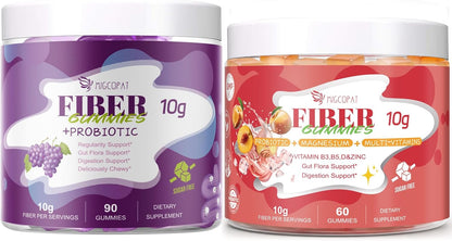 Migcopat Grape Fiber Gummies & Peach Fiber Gummies