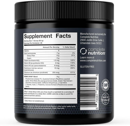 Prime Drive Energy Strawberry Melon Pre Workout Energy Drink Powder, Provides Extreme Energy, Focus and Intensity, Boosts Metabolism 10.2oz (30 Servings)