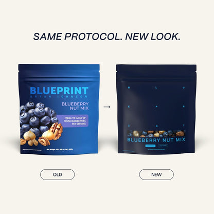 Blueprint Bryan Johnson Blueberry Nut Mix - Real Blueberries, Roasted Macadamia Nuts and Walnuts - No Additives or Added Sugars - Keto and Paleo Friendly - 170mg Polyphenols (30 Servings)