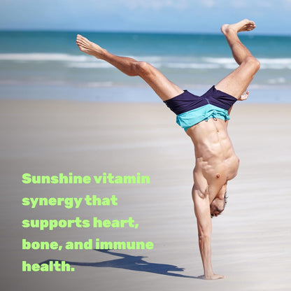 DEAL SUPPLEMENT Vitamin D3 2,000 IU + K2 MK7 50mcg Softgels | 2-in-1 Complex with Virgin Coconut Oil | Supports Heart, Bone, Teeth & Immune Health | Easy to Swallow