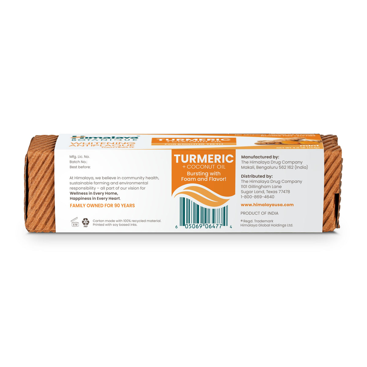 Himalaya Botanique Whitening Antiplaque Charcoal Toothpaste, 4 oz, 2 Pack
