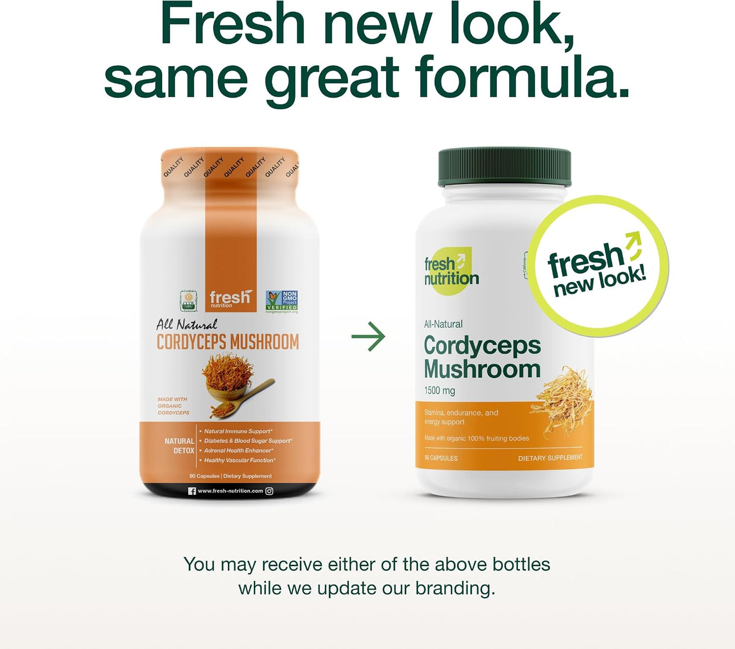 Organic Cordyceps Capsules (Cordyceps Sinensis Mushroom Extract)- 1500mg Per Serving - Energy & Stamina Support - Rich in Alpha Glucan - Vegan, Non GMO, Gluten-Free - 90 Capsules