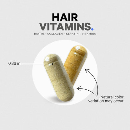 Codeage Hair Vitamins 10000 mcg Biotin, Keratin, Collagen, Vitamin A, B12, C, D3, E, Zinc, Turmeric, Probiotics, Enzymes, Inositol - Hair Care Support - Healthy Hair Supplement Pills - 120 Capsules