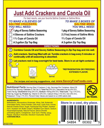 Savory Saltine Seasoning, 1.4 Ounce (Pack of 2)